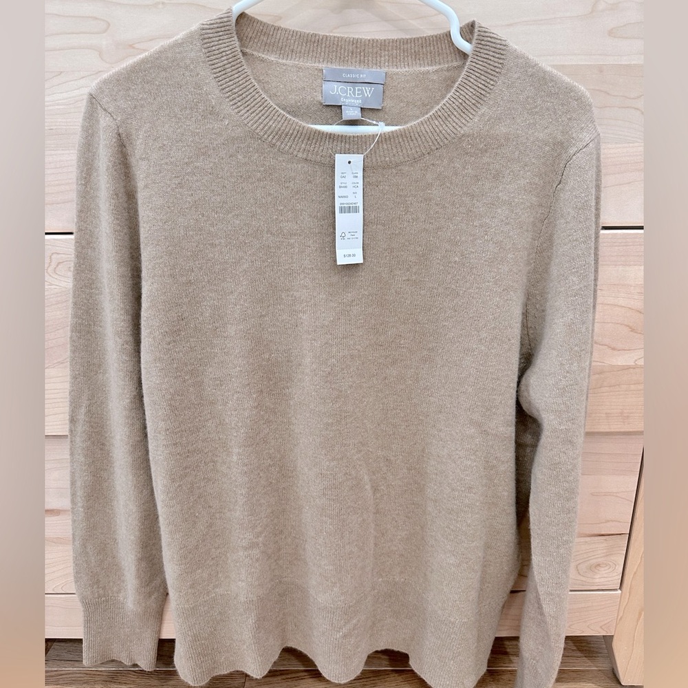 J.Crew Tan Cashmere Sweater